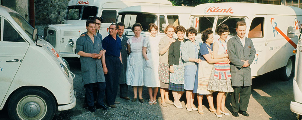Gruppenfoto Mitarbeiter Klenk 60er Jahre